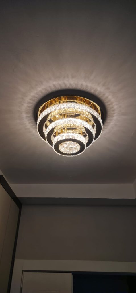 Modern Gold Kristal LED Plafonyer Avize