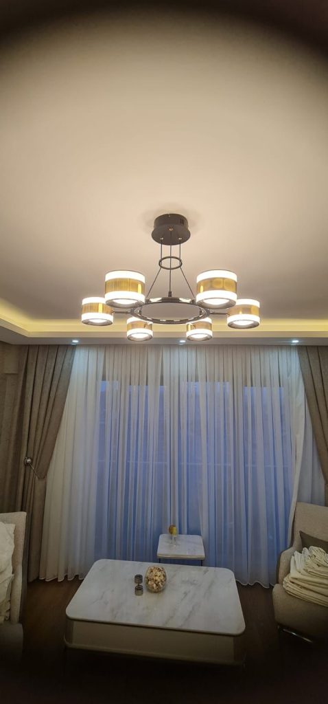 Modern Gold Halkalı LED Sarkıt Avize